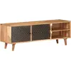 Image de vidaXL Meuble TV 115x30x39 cm Bois d'acacia massif