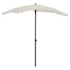 Image de vidaXL Parasol de jardin avec mât 200x130 cm sable