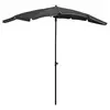 Image de vidaXL Parasol de jardin avec mât 200x130 cm anthracite