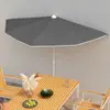 Image de vidaXL Demi-parasol de jardin avec mât 180x90 cm anthracite