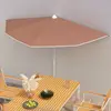 Image de vidaXL Demi-parasol de jardin avec mât 180x90 cm terre cuite
