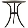 Image de vidaXL Table de jardin Bronze 62x62x65 cm Aluminium coulé