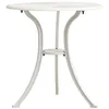 Image de vidaXL Table de jardin en fonte d'aluminium Blanc 62 x 62 x 65 cm