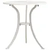 Image de vidaXL Table de jardin Blanc 62x62x65 cm Aluminium coulé