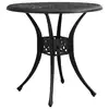 Image de vidaXL Table de jardin Noir 78x78x72 cm Aluminium coulé