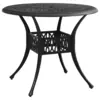 Image de vidaXL Table de jardin Noir 90x90x74 cm Aluminium coulé