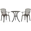Image de vidaXL Ensemble de bistro 3 pcs Aluminium coulé Bronze