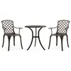 Image de vidaXL Ensemble de bistro 3 pcs Aluminium coulé Bronze
