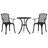 Image de vidaXL Ensemble de bistro 3 pcs Aluminium coulé Noir
