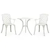 Image de vidaXL Ensemble de bistro 3 pcs Aluminium coulé Blanc