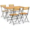 Image de vidaXL Ensemble à manger d'extérieur pliable 5pcs Bois d'acacia solide