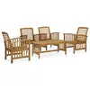 Image de vidaXL Salon de jardin 5 pcs Bois d'acacia massif