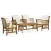 Image de vidaXL Salon de jardin 5 pcs avec coussins Bois d'acacia solide