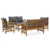 Image de vidaXL Salon de jardin 5 pcs avec coussins Bois d'acacia solide