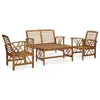 Image de vidaXL Salon de jardin 4 pcs Bois d'acacia solide