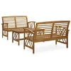 Image de vidaXL Salon de jardin 3 pcs Bois d'acacia solide