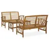 Image de vidaXL Salon de jardin 3 pcs Bois d'acacia solide