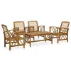 Image de vidaXL Salon de jardin 5 pcs Bois d'acacia massif