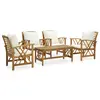 Image de vidaXL Salon de jardin 5 pcs avec coussins Bois d'acacia solide