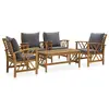 Image de vidaXL Salon de jardin 5 pcs avec coussins Bois d'acacia solide