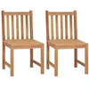 Image de vidaXL Chaises de jardin lot de 2 Bois de teck solide