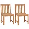 Image de vidaXL Chaises de jardin lot de 2 Bois de teck solide