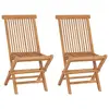 Image de vidaXL Chaises pliantes 2 pièces en bois de teck massif