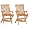 Image de vidaXL Chaises de jardin pliables lot de 2 Bois de teck massif