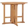 Image de vidaXL Table à dîner pliable de jardin Ø90x75 cm Bois de teck solide