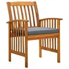 Image de vidaXL Ensemble à manger de jardin 3 pcs et coussins Acacia solide