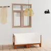Image de vidaXL Canapé 2 places avec coussins blanc crème Bois d'acacia massif