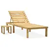 Image de vidaXL Chaise longue de jardin avec table Bois de pin imprégné