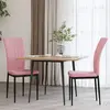 Image de vidaXL Chaises à manger lot de 2 Rose Velours