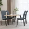 Image de vidaXL Chaises à manger lot de 4 Gris foncé Velours