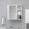 Image de vidaXL Armoire à miroir de salle de bain Blanc Bois d ingénierie