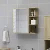 Image de vidaXL Armoire à miroir de salle de bain Chêne sonoma Bois ingénierie