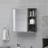 Image de vidaXL Armoire à miroir de salle de bain Gris béton Bois d’ingénierie