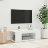Image de vidaXL Meuble TV avec lumières LED Blanc 90x39x30 cm