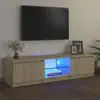 Image de vidaXL Meuble TV avec lumières LED chêne sonoma 140x40x36 cm