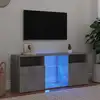 Image de vidaXL Meuble TV avec lumières LED gris béton 120x30x50 cm