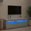 Image de vidaXL Meuble TV avec lumières LED blanc 120x35x40 cm