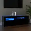 Image de vidaXL Meuble TV avec lumières LED noir 120x35x40 cm