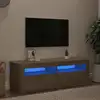 Image de vidaXL Meuble TV avec lumières LED chêne sonoma 120x35x40 cm