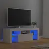Image de vidaXL Meuble TV avec lumières LED Blanc 120x35x40 cm