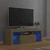 Image de vidaXL Meuble TV avec lumières LED chêne sonoma 120x35x40 cm