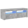 Image de vidaXL Meuble TV avec lumières LED gris béton 120x35x40 cm