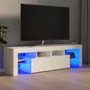 Image de vidaXL Meuble TV avec lumières LED Blanc 140x36,5x40 cm