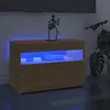 Image de vidaXL Meuble TV avec lumières LED chêne sonoma 60x35x40 cm