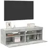 Image de vidaXL Meubles TV avec lumières LED 2 pcs gris béton 60x35x40 cm