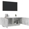 Image de vidaXL Meuble TV Gris béton 100x35x40 cm Bois d'ingénierie